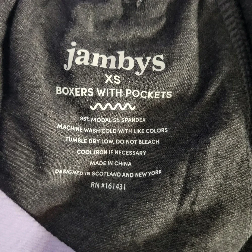 Jambys Super soft boxers with pocket size , extra small gray and purple